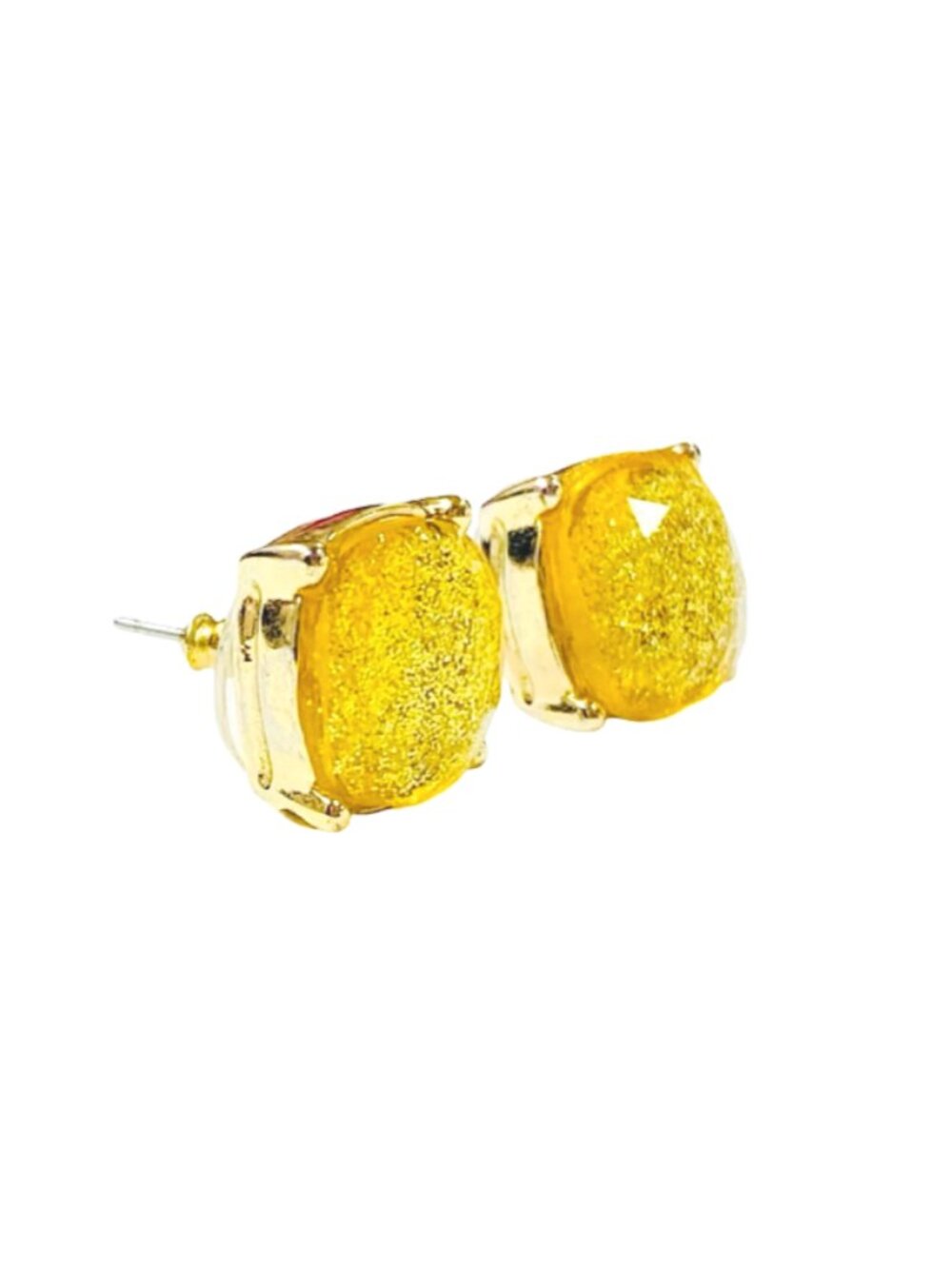 #KateSpade #GlitterEarrings #StudEarrings #YellowJewelry #StatementEarrings